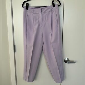 Purple Straight Ankle Pants